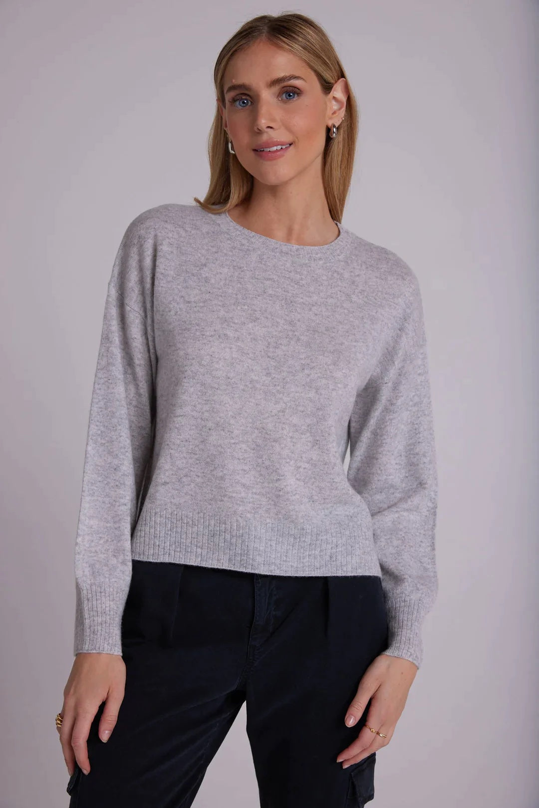 Cashmere Crewneck Rib Pullover