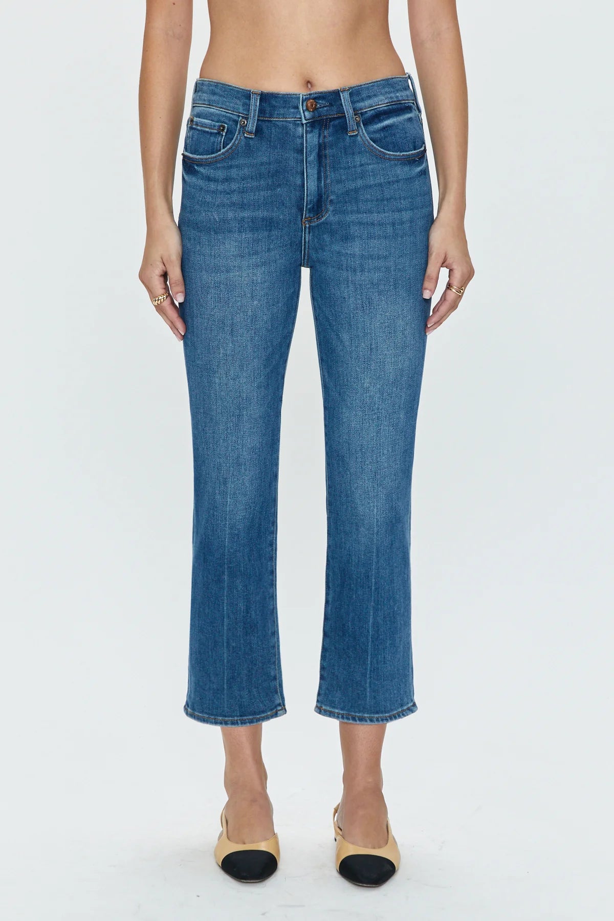 Monroe Crop High Rise Cigarette Denim