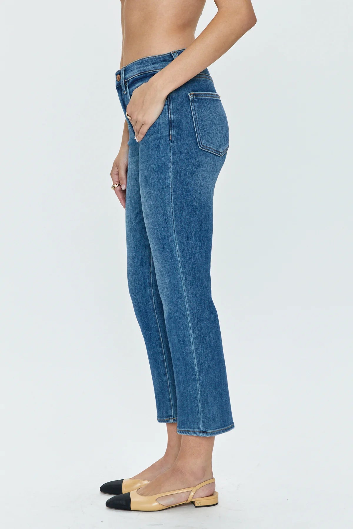 Monroe Crop High Rise Cigarette Denim