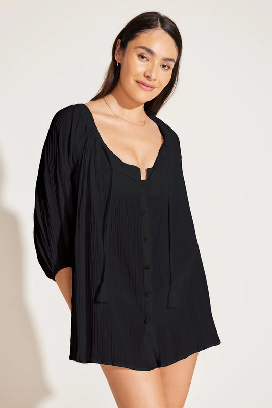 Robe chemise noire Costa