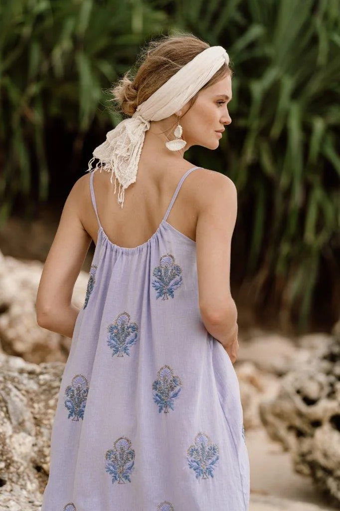 Island Bloom Lilac Dress