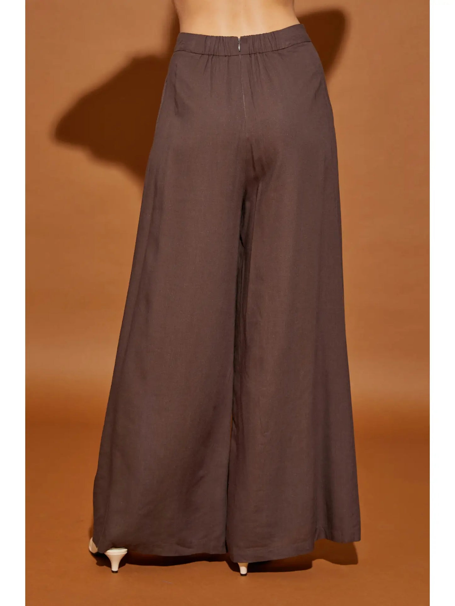 Pantalon Palazzo en Lin