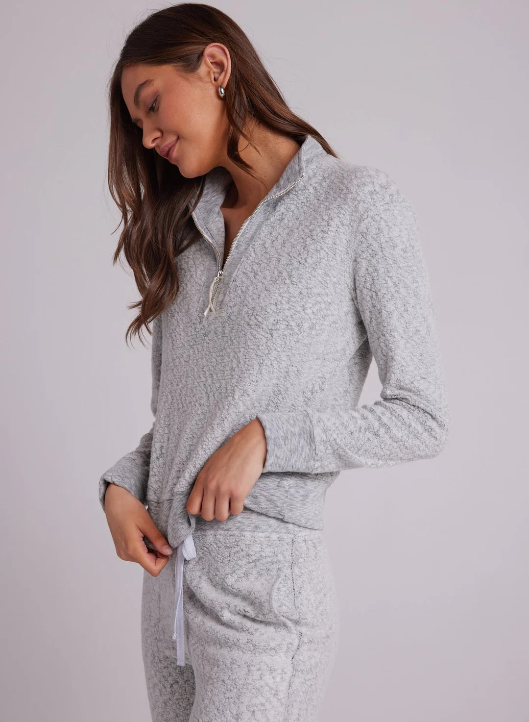 Cotton Blend Zip Pullover