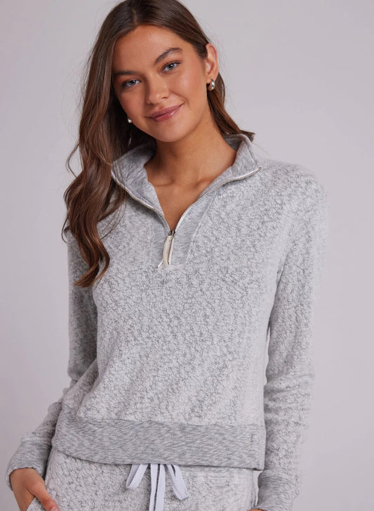 Cotton Blend Zip Pullover